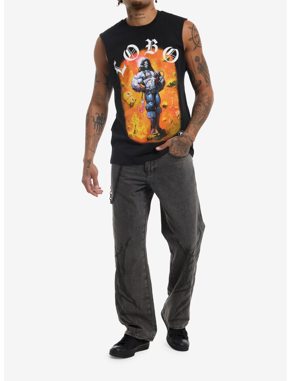 DC Comics Justice League Lobo Muscle Tank Top - US 4823