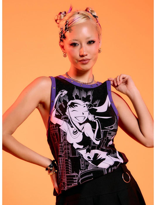 DC Comics Teen Titans Starfire Stud Girls Tank Top - US 5669
