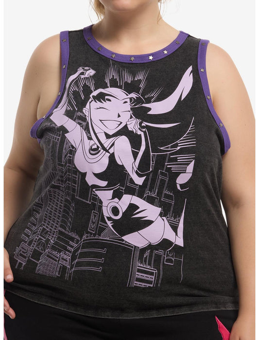 DC Comics Teen Titans Starfire Stud Girls Tank Top Plus Size - US 5290