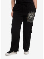 Black Skull & Cross Cargo Sweatpants Plus Size - US 5196