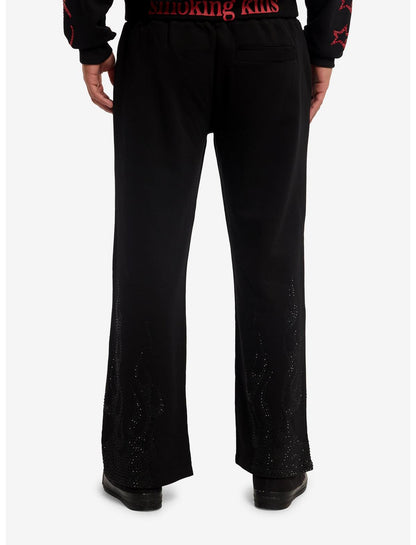 Ed Hardy X mgk Flames Rhinestone Sweatpants - US 4222