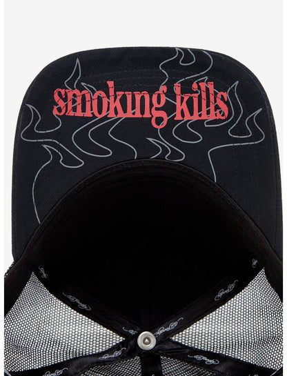 Ed Hardy X mgk Flames Rhinestone Trucker Hat - US 4038