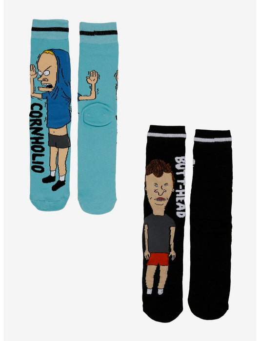 Beavis And Butt-Head Standing Crew Socks 2 Pair - US 3558