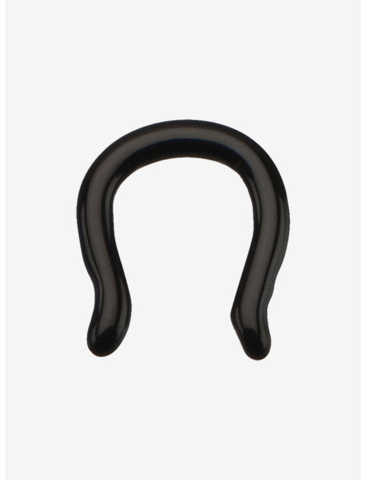 16G Steel Black Horseshoe Septum Circular Barbell - US 4741
