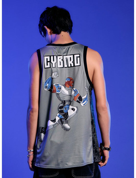 DC Comics Teen Titans Cyborg Basketball Jersey - US 8659