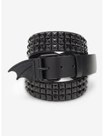 Black Bat Wing Pyramid Stud Belt - US 3093