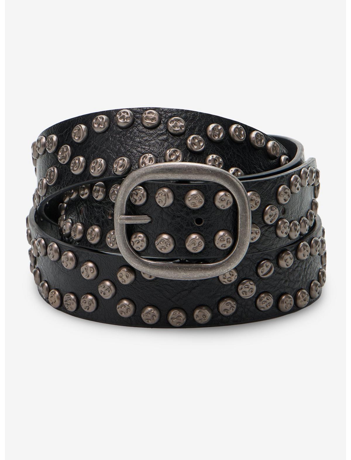 Black Hammered Stud Belt - US 8161