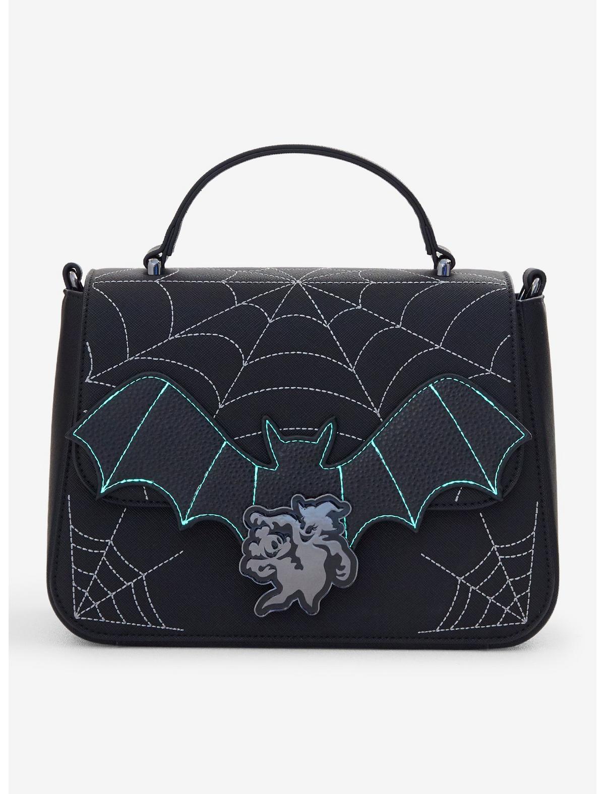Loungefly Disney Halloween Bats & Spiderwebs Crossbody Bag - US 0678