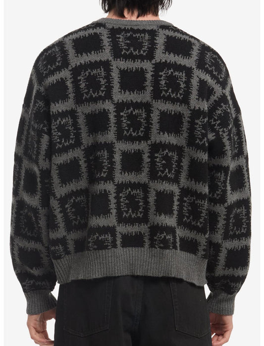 Black & Grey Patchwork Sweater - US 1090