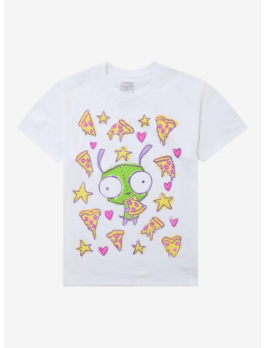 Invader Zim GIR Pizza Doodle T-Shirt - US 7983