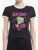 Invader Zim Birthday GIR Ringer Girls T-Shirt - US 8814