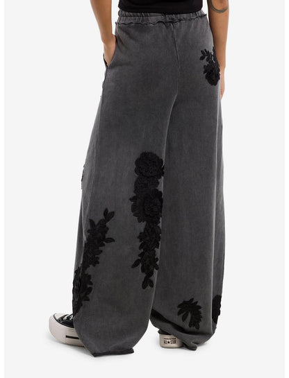 Black Rose Grey Dark Wash Sweatpants - US 4370
