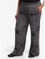 Black & Grey Stripe Grunge Star Sweatpants Plus Size - US 5651