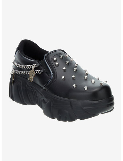 Koi Black Summoner Stud Slip-On Sneakers - US 4156