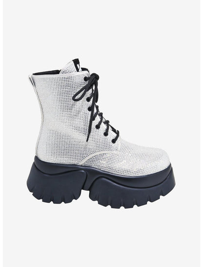 Koi X Twilight Vampire Skin Chunky Combat Boots - US 5893