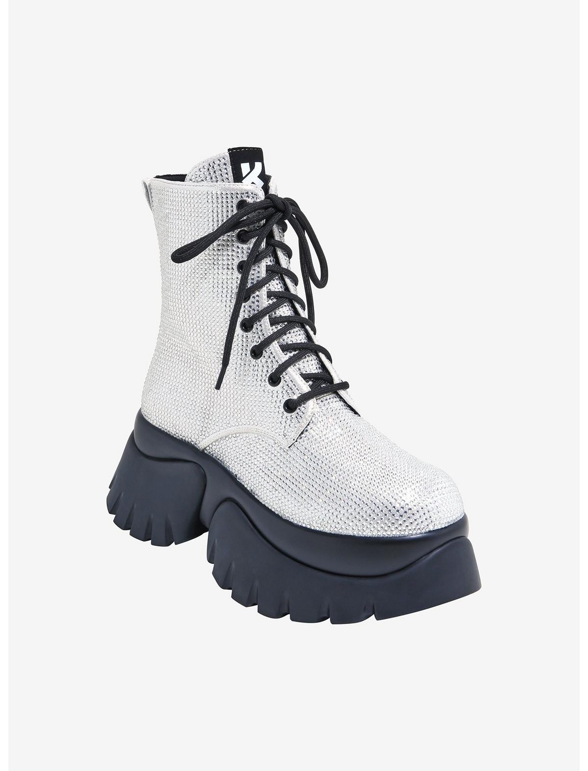 Koi X Twilight Vampire Skin Chunky Combat Boots - US 5893