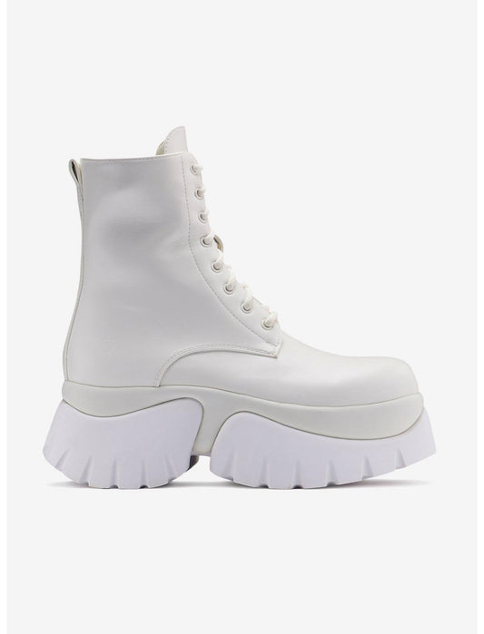Koi White Rancor Platform Boots - US 3238