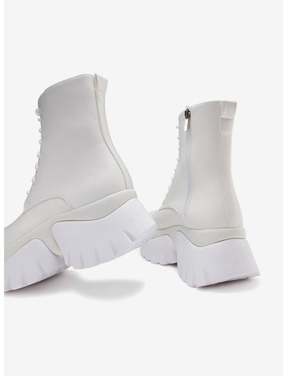 Koi White Rancor Platform Boots - US 3238