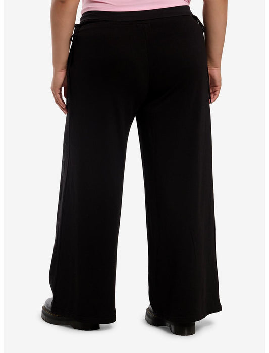 Cosmic Aura Black Butterfly Girls Wide Leg Lounge Pants Plus Size - US 6283