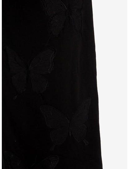 Cosmic Aura Black Butterfly Girls Wide Leg Lounge Pants Plus Size - US 6283