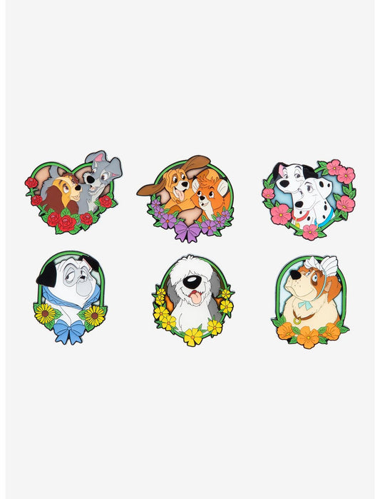 Loungefly Disney Dogs Floral Blind Box Enamel Pin - US 1615