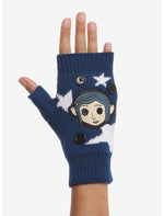 Coraline Button & Star Fingerless Gloves - US 2696