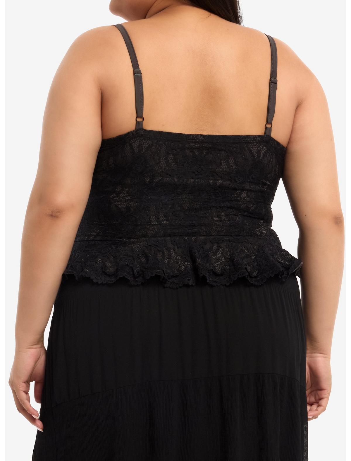 Cosmic Aura Black & Grey Lace Girls Cami Plus Size - US 2990