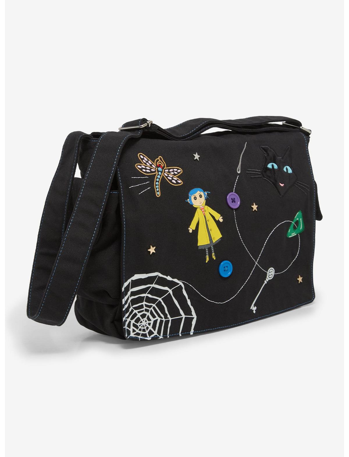 Coraline Icons Glow-In-The-Dark Messenger Bag - US 8771