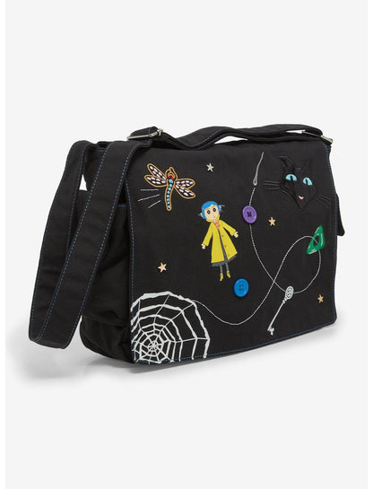 Coraline Icons Glow-In-The-Dark Messenger Bag - US 8771