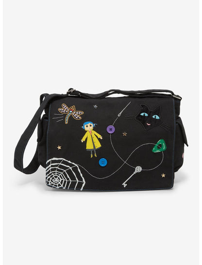 Coraline Icons Glow-In-The-Dark Messenger Bag - US 8771