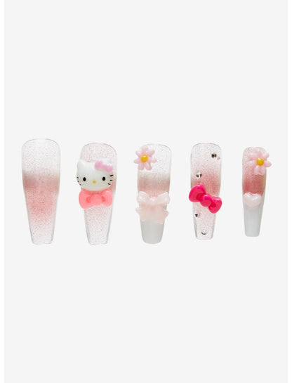 3H Nails Hello Kitty Flower Bow Press-On Nail Set - US 9310