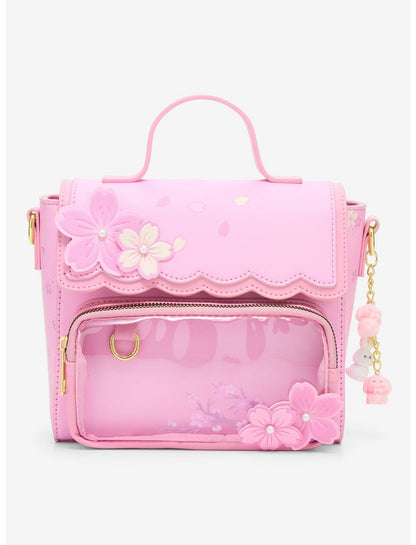 Cherry Blossom Pin Collector Charm Crossbody Bag - US 0030