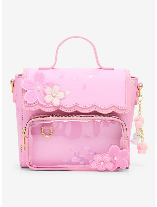 Cherry Blossom Pin Collector Charm Crossbody Bag - US 0030