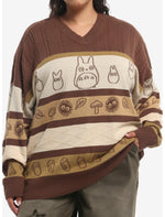 Her Universe Studio Ghibli® My Neighbor Totoro Stripe Knit Girls Sweater Plus Size - US 5764