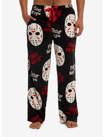 Friday The 13th Masks Fuzzy Pajama Pants - US 3294