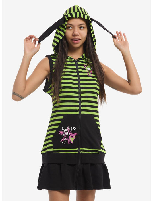 Invader Zim GIR Stripe Hoodie Dress - US 0877