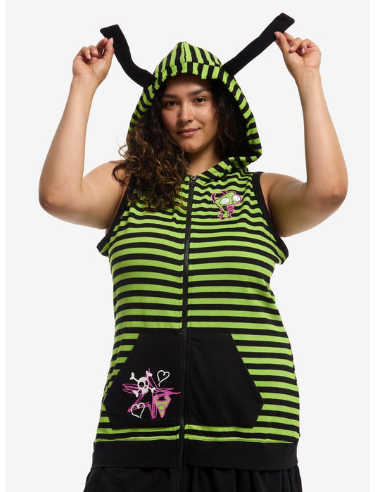 Invader Zim GIR Stripe Hoodie Dress Plus Size - US 4104