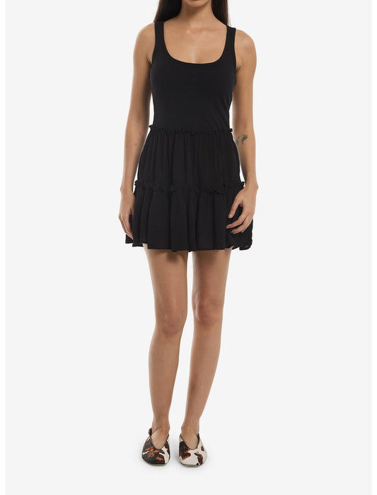 Black Tiered Mini Dress - US 2451