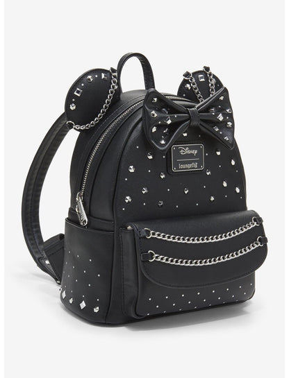 Loungefly Disney Minnie Mouse Studs & Chains Mini Backpack - US 2859