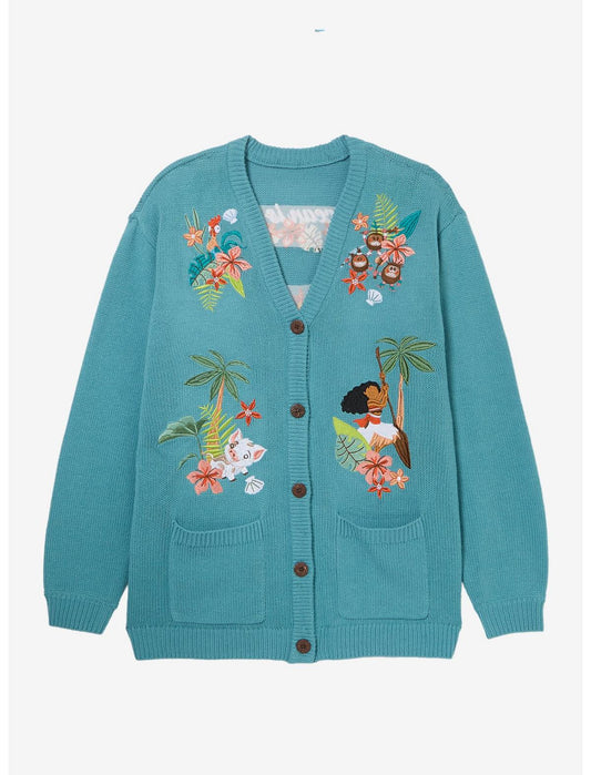 Disney Moana Embroidered Girls Cardigan - US 8183