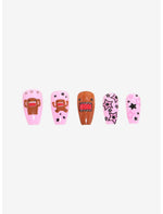 Domo Pink Star Press-On Nail Set - US 6293