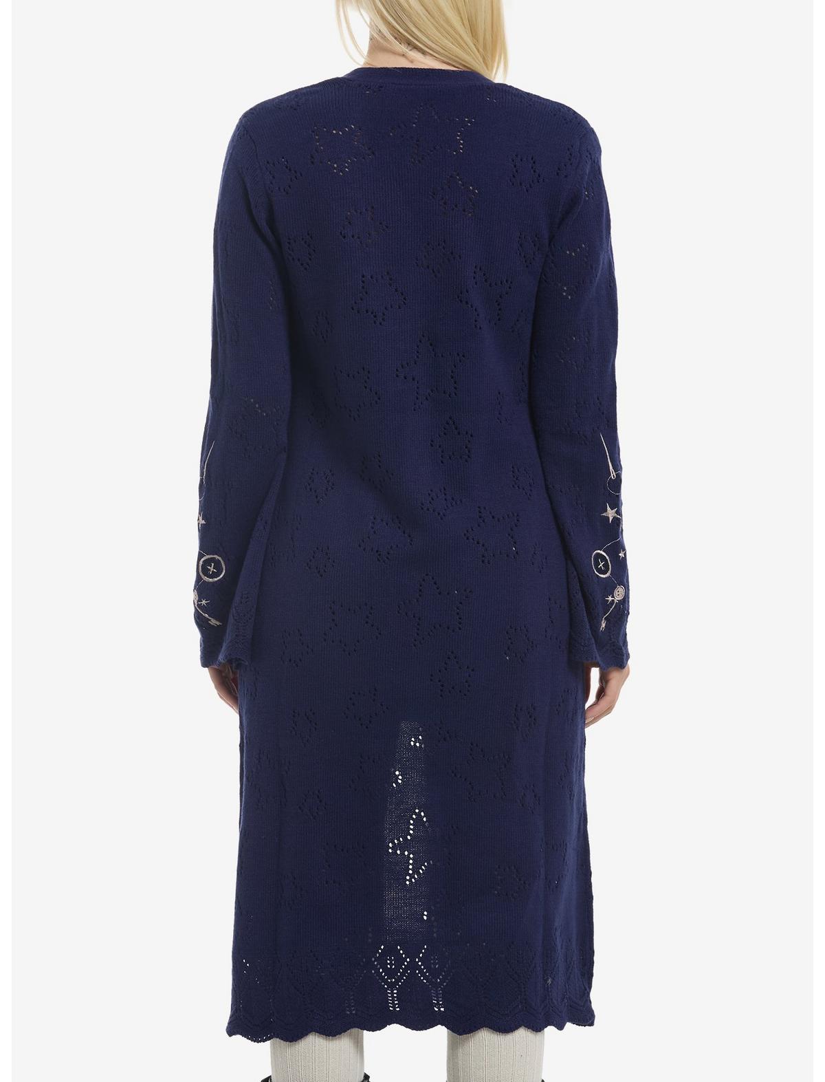 Coraline Embroidered Pointelle Girls Knit Duster - US 5064