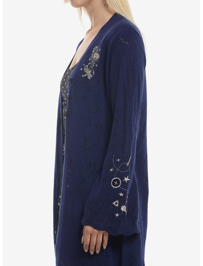 Coraline Embroidered Pointelle Girls Knit Duster - US 5064