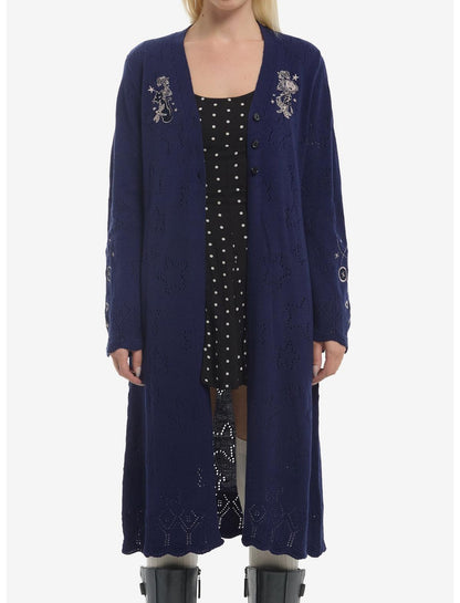 Coraline Embroidered Pointelle Girls Knit Duster - US 5064