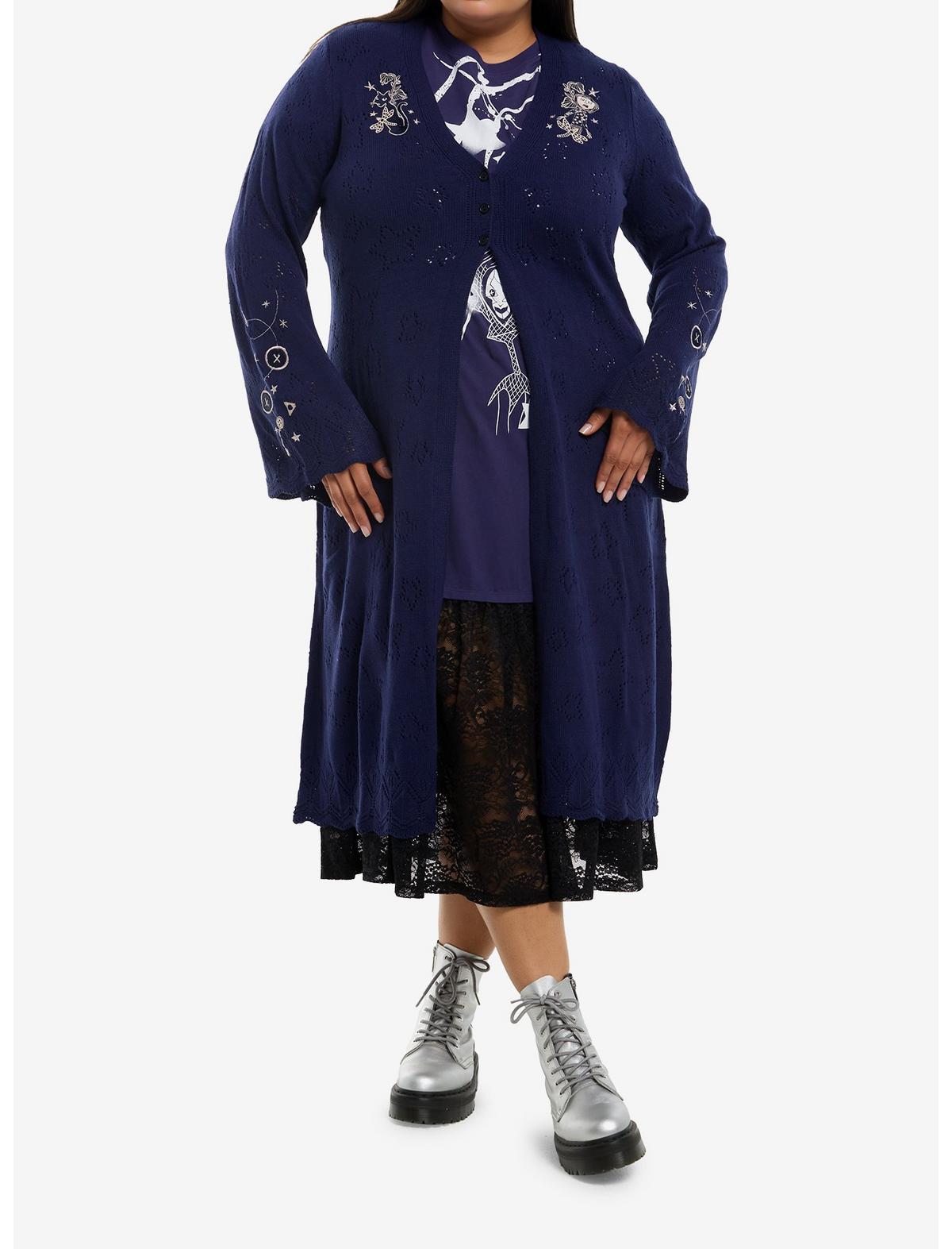 Coraline Embroidered Pointelle Girls Knit Duster Plus Size - US 4728