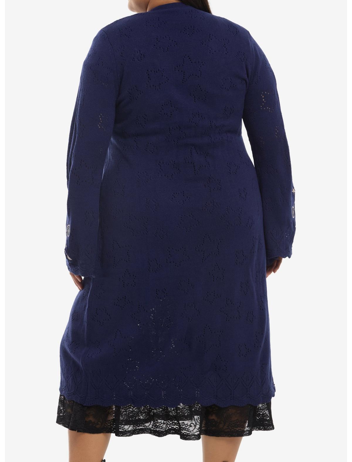 Coraline Embroidered Pointelle Girls Knit Duster Plus Size - US 4728