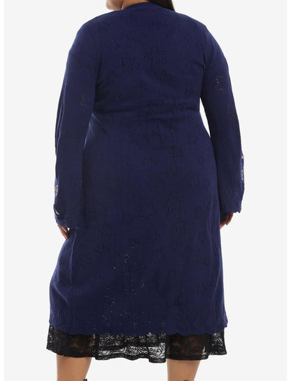 Coraline Embroidered Pointelle Girls Knit Duster Plus Size - US 4728