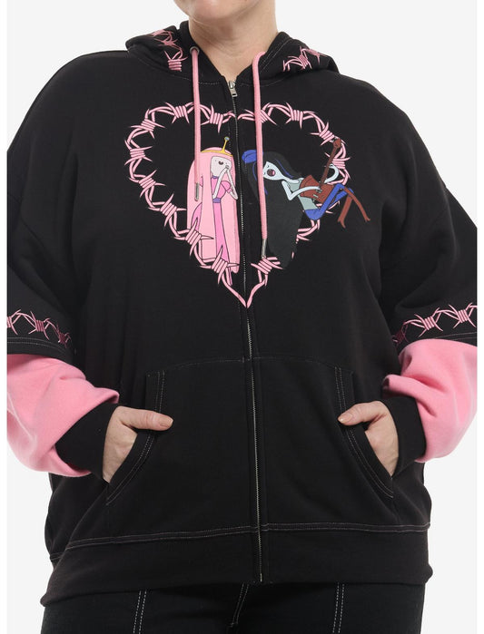 Adventure Time Princess Bubblegum & Marceline Girls Twofer Hoodie Plus Size - US 9202