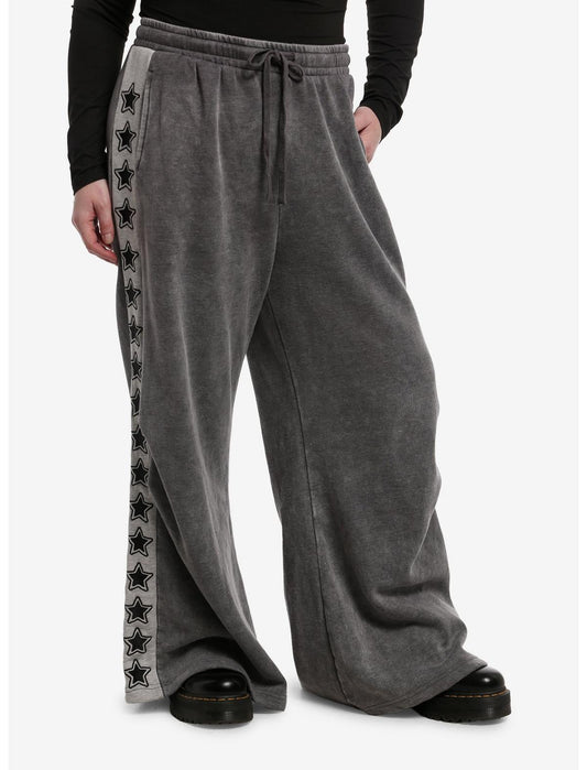 Grey Star Stripe Wide Leg Lounge Pants Plus Size - US 3450