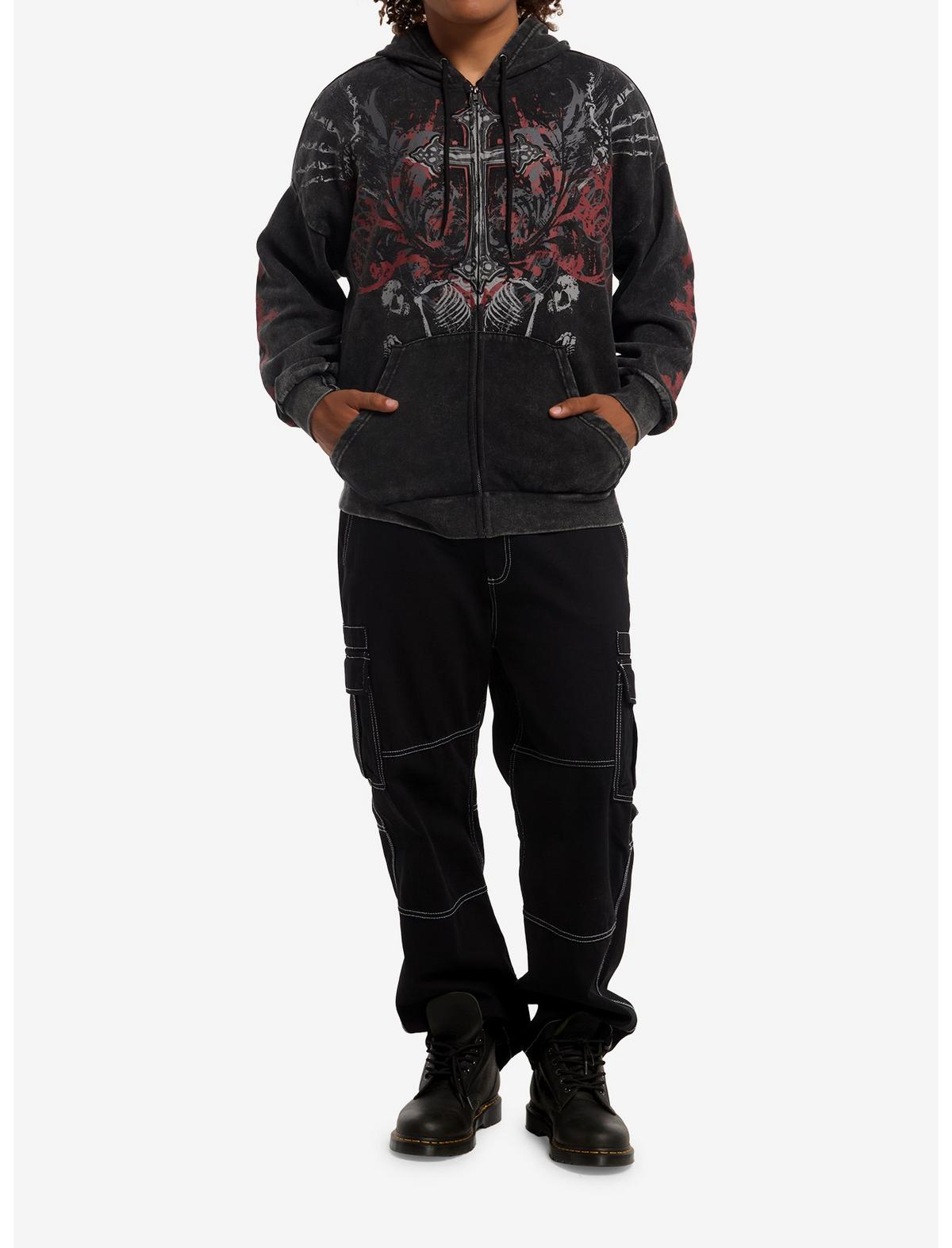 Cross Skeleton Filigree Hoodie - US 5583